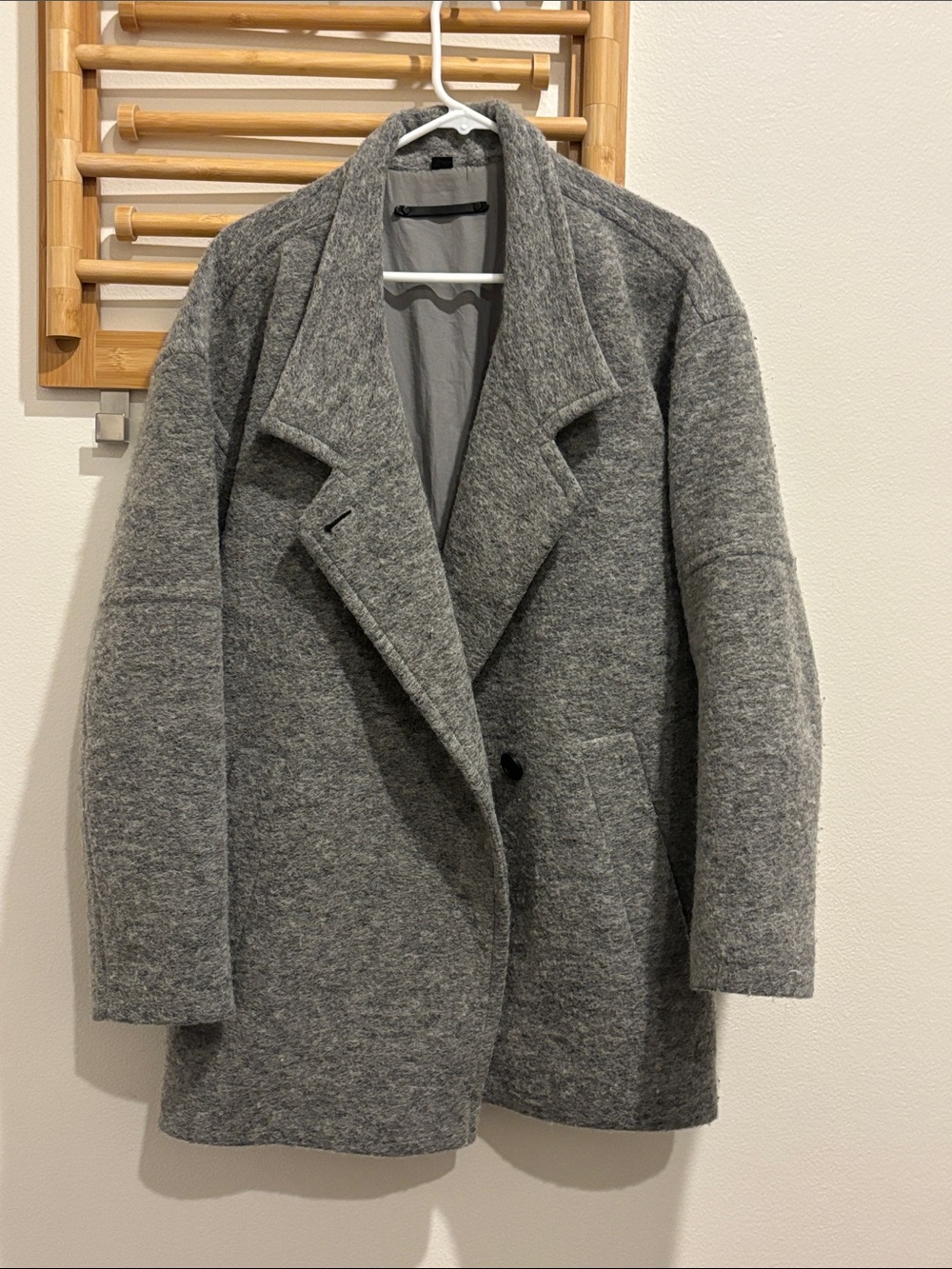 All saints gray 60% wool blend coat. Size 8.